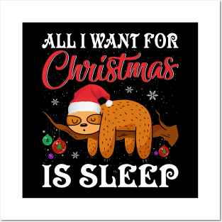 All I want for Christmas is Sleep Posters and Art